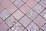 Handmuster Keramik Mosaik Baku pink rose Mosaikfliese Wand Fliesenspiegel Küche Bad MOS18-1111_m