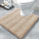 Yimobra U-förmiger Toiletten-Badteppich, luxuriöser Chenille-Konturteppich für Badezimmer, weich, bequem,…