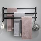 Handtuchhalter Ohne Bohren,Aluminium Selbstklebend Handtuchstange, 3-Stöckig Wandmontage-Handtuchhalter…