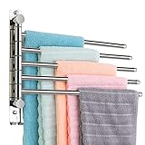 Schwenkbare Handtuchstange 5 Arme, Badezimmer Handtuchhalter Wandmontage, 304 Edelstahl Badezimmer Handtuchhalter…
