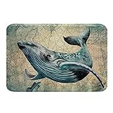 Wal Badematte 40x60cm Digitaldruck Badezimmer Badteppiche Ozean Mystic Kraken für Wanne Dusche Kinder…