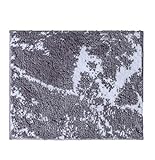 RIDDER 7105807S-350 Marmor Badteppich, Teppich, Vorleger, Polyester, Grau-weiß, ca. 55x50 cm