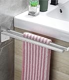 Muxiao Handtuchhalter Zweiarmig 304 Edelstahl,Doppel Handtuchstange für Bad & Küche,Doppelte Verwendung…