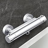 Duscharmatur Thermostat-Brausebatterie, Duschthermostat Mischbatterie für Dusche Bad Chrom, Mischamaturen…