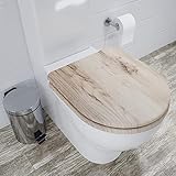 Croydex Varese Toilettensitz aus grauer Eiche, Softclose, Schnellverschluss