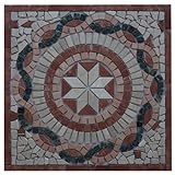 Antikmarmor Rosone 66x66 Windrose Mosaik Fliesen Naturstein Rosso Verona 26015