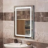 HUOLE Badezimmerspiegel Wandspiegel Lichtspiegel rundherum beleuchtet Bad Spiegel,LED Badspiegel, Wandspiegel…