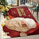 Weihnachten Fußmatten, Weihnachten rutschfeste Badematte, Weihnachtsteppich, rutschfest Waschbar Weihnachtsteppich…
