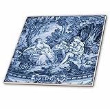 3dRose ct_34728_1 Keramikfliese, Toile I, 10,2 cm, französisches Blau