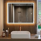 KWW LED Badezimmer Eitelkeitsspiegel mit Bewegungssensor, Farbtemperatur einstellbar, Anti-Nebel dimmbare…