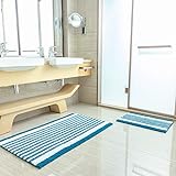 Ashler Langer Badteppichläufer für Badezimmer, rutschfest, Mikrofaser, Badezimmervorleger, maschinenwaschbar,…