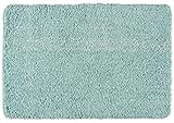 WENKO Badteppich Mélange Turquoise, 60 x 90 cm - Badematte, sicher, flauschig, fusselfrei, Polyester,…