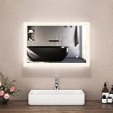 Boromal LED Badspiegel 40x60cm Badezimmerspiegel mit Beleuchtung 3 Lichtfarbe Dimmbar 3000-6500K kaltweiß…