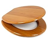 Marco Paul Interiors WC-Sitz aus Holz, MDF, ovale Form, universelle Scharniere aus Zinklegierung, glatte…
