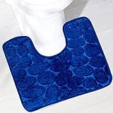 Reyox Badteppich mit Ausschnit Saugfähige rutschfeste, Weich Badezimmerteppich WC Vorleger, Waschbar…