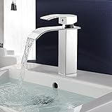 Cikonielf Wasserhahn Waschbecken Wasserfall Armatur Spülbecken Armatur Moderne Armatur für Badezimmer