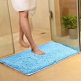DOTBUY Bad-Teppiche, Chenille Anti-Rutsch-Bequeme Super saugfähiger weicher Duschteppich Dusche Teppich…