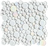 Simple Tile - Mosaikfliese aus Glas für Küchenrückwand, Badezimmer, Dusche, Wand, etc., "Bubble Collection",…