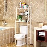XDAILUYYDS Toilettenregal/Waschmaschinenregal, Platzsparende Bathroom Shelves, Dreistufige Badezimmerablagen,…