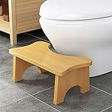 Kisbeibi Holz Toilettenhocker, WC Hocker Kinder Toilettenhilfe,Toilettenhocker Holz-Fußhocker,35 Grad…