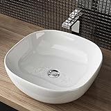 Waschbecken24 | Premium Aufsatzwaschbecken aus Keramik mit Nano-Beschichtung für das Badezimmer und…
