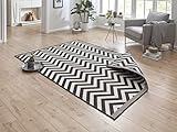 NORTHRUGS In- und Outdoor Teppich Palma 120x170cm-Wendeteppich Wetterfest Modernes Design Zick-Zack…