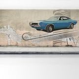 LanaKK - Challenger Blau - Fototapete Poster Tapete - edler Kunstdruck auf Vliestapete in 420x240 cm