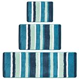 mDesign Soft Microfiber Polyester Spa Rugs for Bathroom Vanity, Tub/Shower - Water Absorbent, Machine…