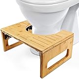 BUDDLEY® Toilettenhocker Bambus klappbar - Klohocker für die richtige Haltung - Toilettenhocker Erwachsene…
