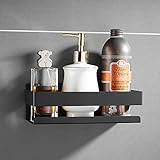 Kelelife Duschregal Ohne Bohren Schwarz Duschkorb, Selbstklebend Badregal aus Edelstahl für Badezimmer…