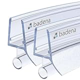 Badena® Duschdichtung für 6mm 8mm gebogene Duschtüren I 2x 100cm Duschtürdichtung Glastür I Duschkabinen…