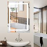 Mupai Badspiegel LED Badezimmerspiegel Beleuchtet Bad Spiegel Wandspiegel (Weiß, B, 60x80cm)