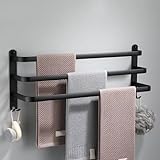 nvdsivee Handtuchhalter Ohne Bohren Schwarz Wand Handtuchstange zum Kleben für Bad Küche Badetuchhalter…