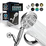 SparkPod 5 Inch 9 Function Shower Head - Handheld High Pressure Jet with On/Off Switch, Pause and Waterfall…