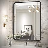 Schwarzer Badezimmerspiegel für die Wand, Brightify 50,8 x 71,1 cm, rechteckig, schwarzer Metallrahmen,…
