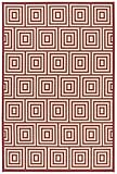 SAFAVIEH Geometrisch Drinnen & Draussen - Beachhouse Collection, Kurzer Flor, Rot und Creme, 79 X 152…