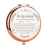UJIMS To My Niece On Her Wedding Day Gifts Niece Wedding Day Makeup Mirror from Auntie Wedding Party…