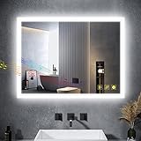 AI-LIGHTING Badezimmerspiegel mit Beleuchtung 80 × 60 cm Badspiegel mit Licht Bluetooth Lautsprecher…