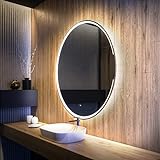 Artforma Runder Badspiegel mit LED Beleuchtung 100cm Durchmesser - Wählen Sie Zubehör und Modell - Individuell…