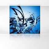 LanaKK - Graf Blau - Fototapete Poster-Tapete - edler Kunstdruck auf Vliestapete in 180x180 cm