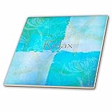 3dRose Relax Seestern blau Strand Thema mit Ocean Farben Tile (CT 79350 _ 4), Aqua, 12-inch-Ceramic