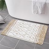 Uphome Badteppiche für Badezimmer, marokkanischer geometrischer kleiner Badteppich, rutschfest, waschbar,…