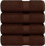Utopia Towels - Badetuch-Set, dunkelbraun – Luxuriöse 700 g/m², 100 % ringgesponnene Baumwolle – schnell trocknend, sehr saugfähig, weiche Haptik, perfekt für den täglichen Gebrauch (4 Stück)