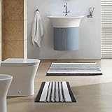 Ashler Langer Badteppichläufer für Badezimmer, rutschfest, Mikrofaser, Badezimmerteppich, maschinenwaschbar,…