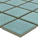 Mosaik-Fliesen Keramik Sapporo Grün | Wandfliesen | Mosaik-Fliesen | Boden-Fleisen | Fliesen-Bordüre | Ideal für den Wohnbereich, die Küche und das Badezimmer (auch als Muster erhältlich)
