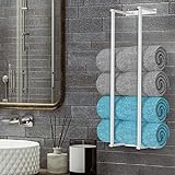 Handtuchhalter, Handtuchregal Schwarz Wand für Badezimmer gäste wc, Gästehandtuchhalter für Große Handtücher,…
