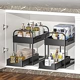 Gulongome Unter Spüle Veranstalter und Lagerung, 2 Pack Upgraded Küche Bad Waschbecken Veranstalter…