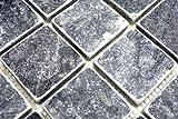 Mosaik Quadrat Nero Marmor Naturstein Küche, Mosaikstein Format: 48x48x10 mm, Bogengröße: 60 x 100 mm,…