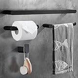 Wopeite Bad Handtuchhalter Set 4 Pcs, Handtuchhalter zum Bohren 40CM, Badezimmer Zubehör Set Aluminium,…