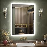GANPE LED Badezimmerspiegel, Schminkspiegel Wandmontage, menschliche Induktion, Bluetooth, Anti-Beschlag,…